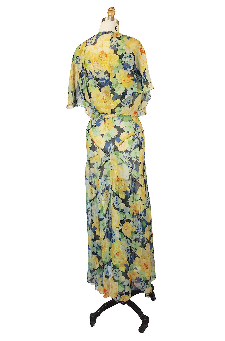 1920s Dreamy Silk Chiffon Dress & Capelet – Shrimpton Couture