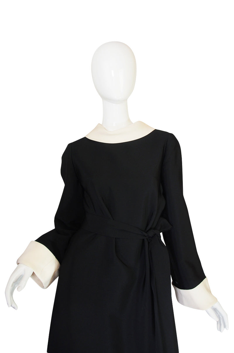 1960s Norman Norell Dress with Removable Collar & Cuffs – Shrimpton Couture