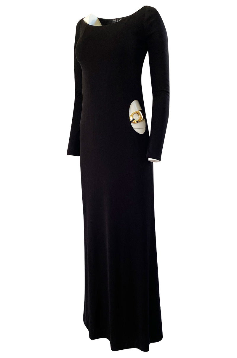 Important Fall 1996 Tom Ford for Gucci KeyHole Gown w Gold G-string Be –  Shrimpton Couture