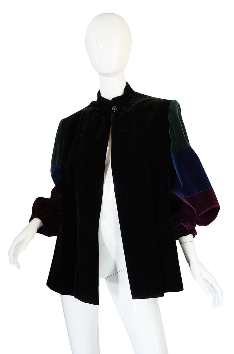 1970s Saint Laurent Multi Color Velvet Smock Jacket – Shrimpton Couture