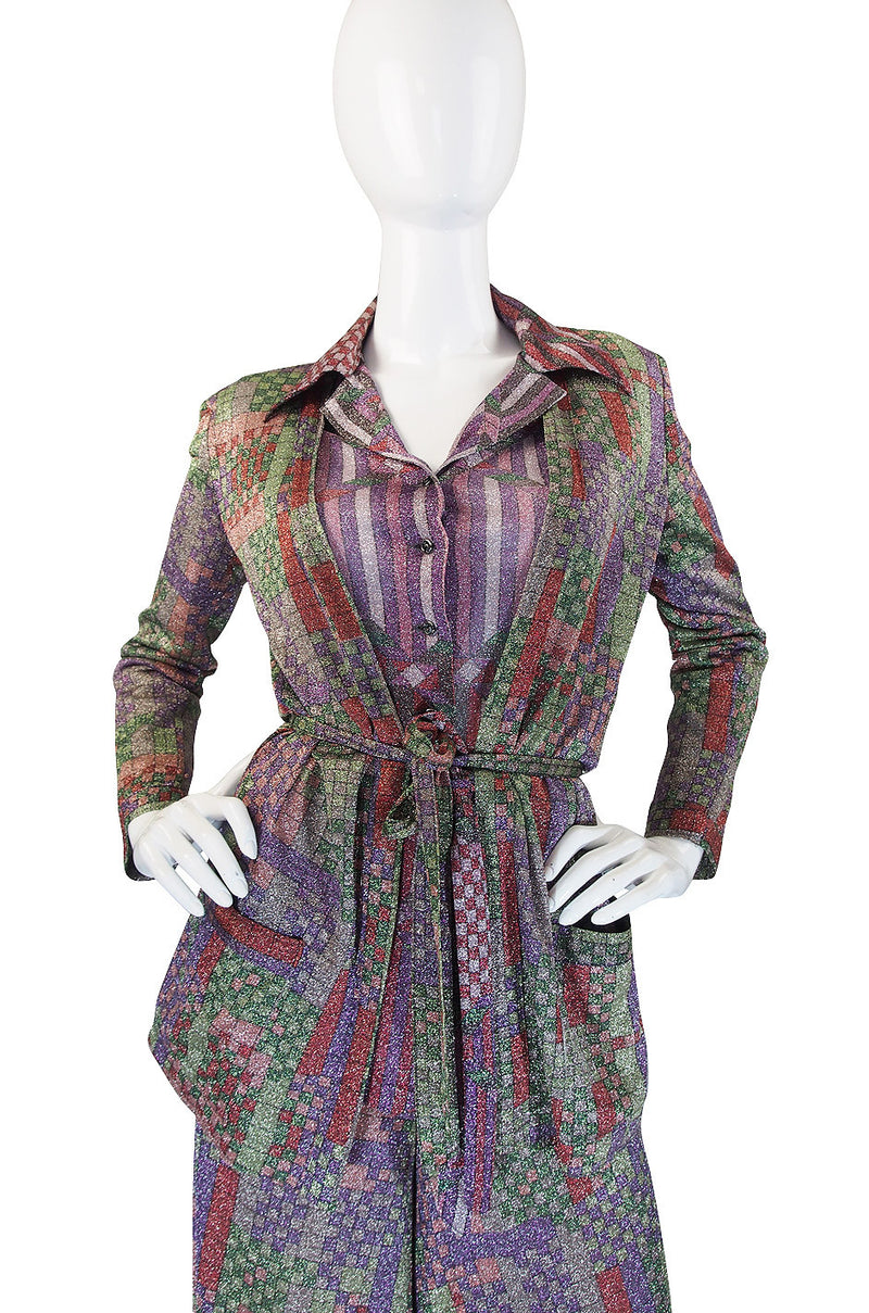 1972 Missoni Metallic Three Pieces Pantsuit Set – Shrimpton Couture