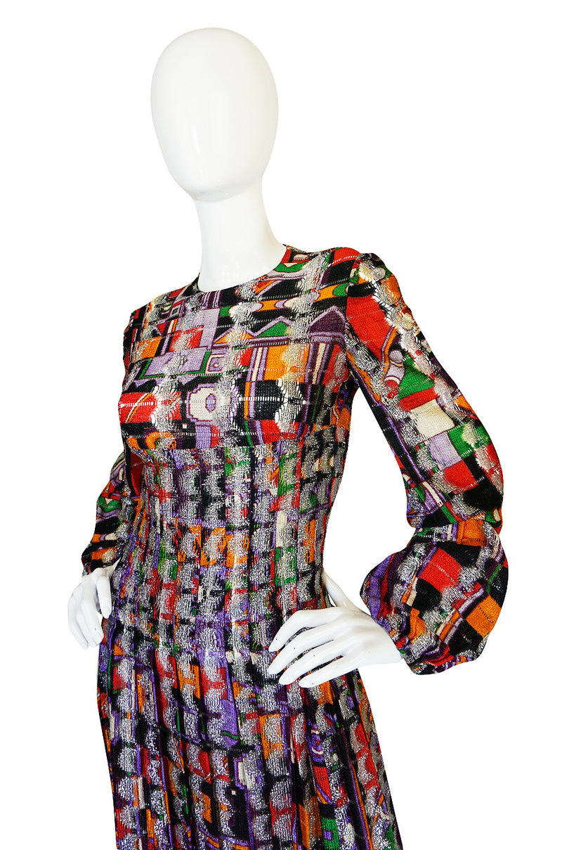 1970s Pierre Cardin Open Weave Metallic Knit Dress – Shrimpton Couture