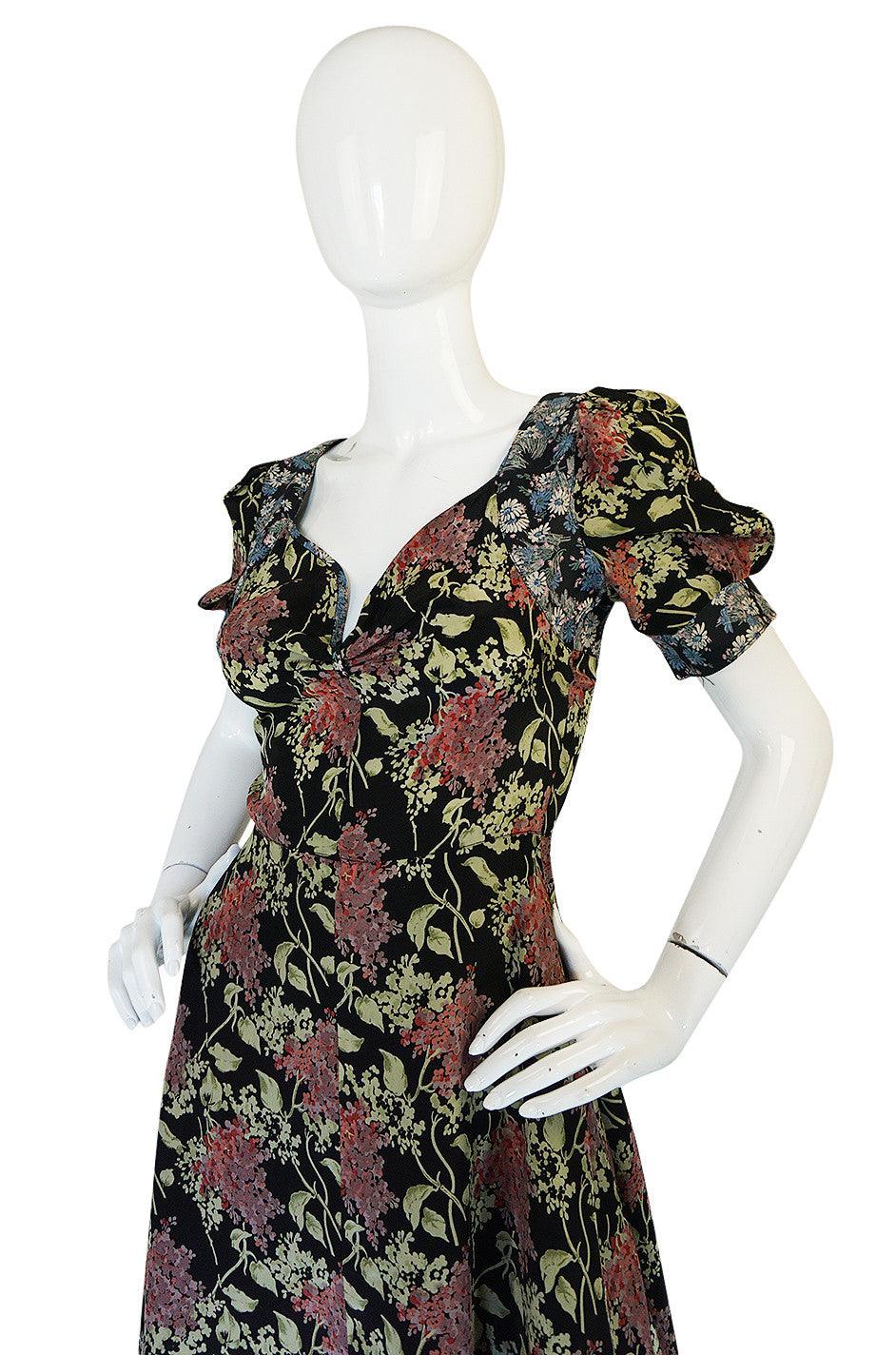 1970s Pretty Jeff Banks Printed Floral Swing Dress – Shrimpton Couture