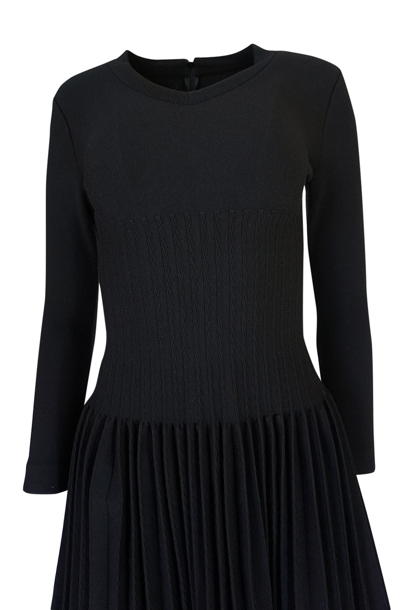 Vintage Azzedine Alaia Stretch Bandage Knit & Pleated Skirt Dress –  Shrimpton Couture