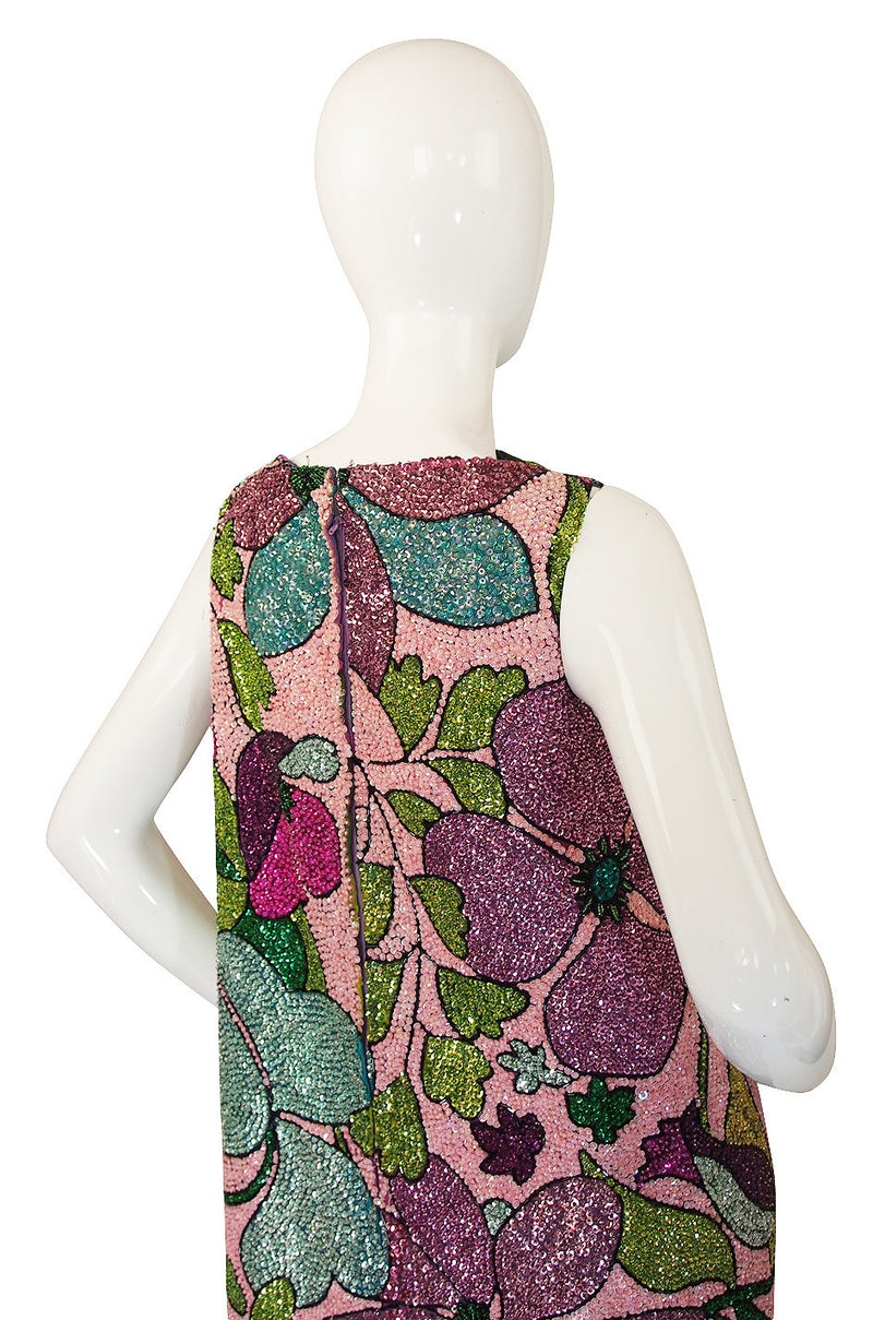 Incredible 1960s Sequin & Bead Maxi Dress – Shrimpton Couture