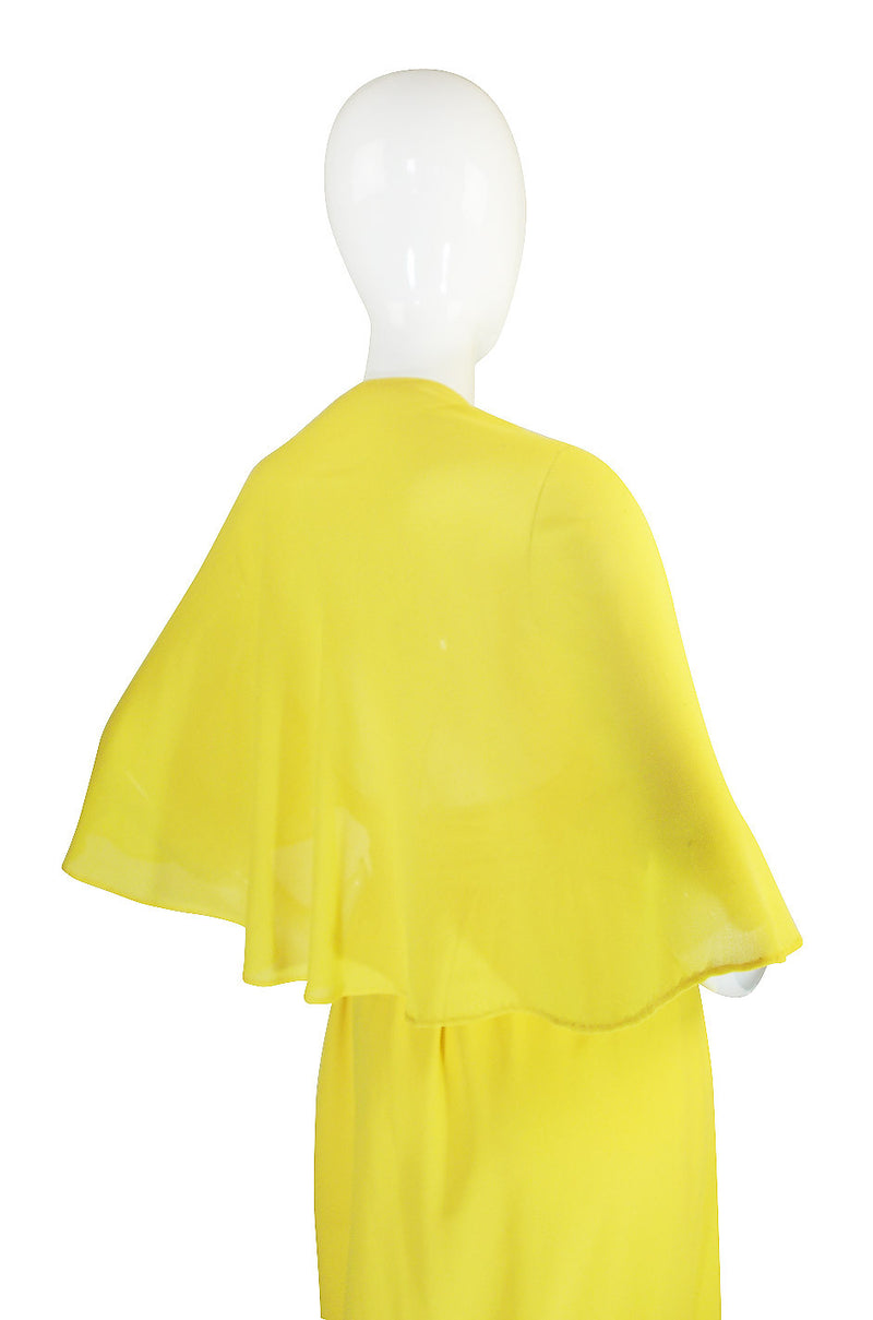 1970s Backless Yellow Wrap Halston Maxi Dress – Shrimpton Couture