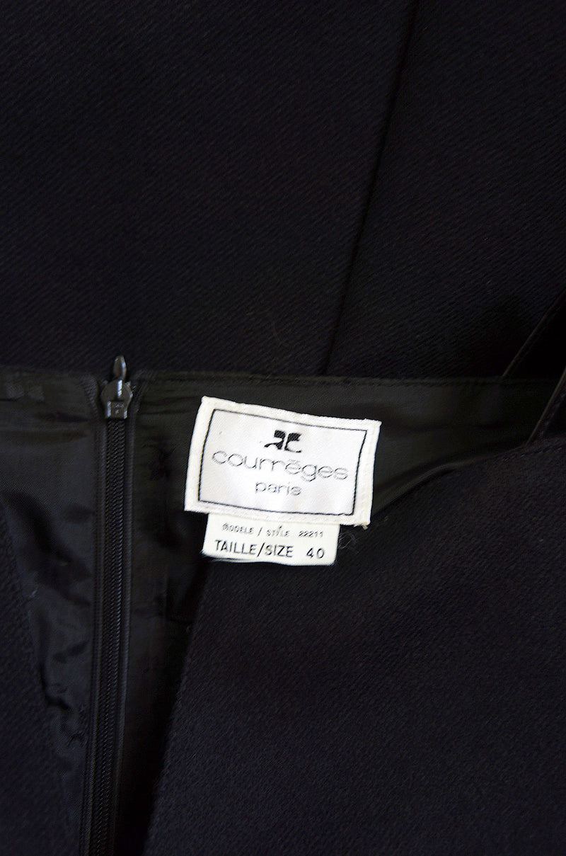 Early 1980s Courreges Patent Detail Dress – Shrimpton Couture