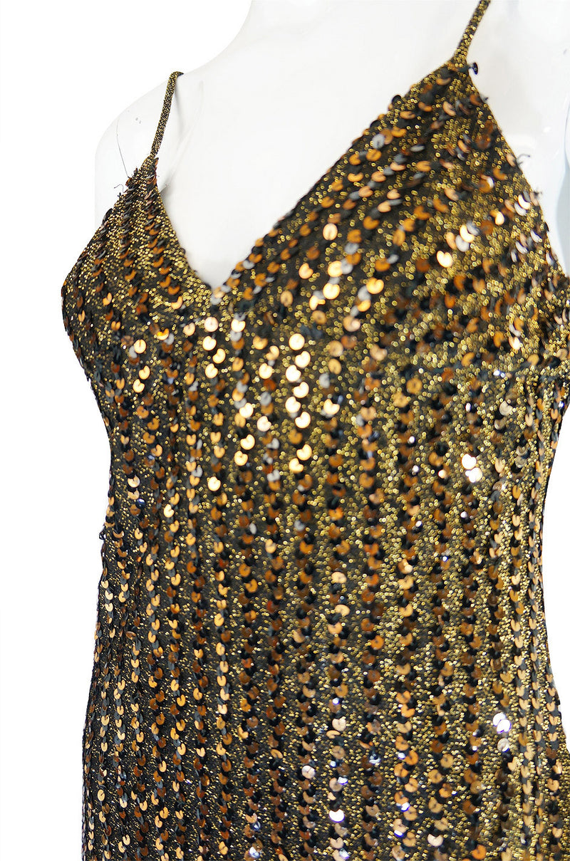 1970s Rare Biba Gold Sequin Maxi Dress – Shrimpton Couture