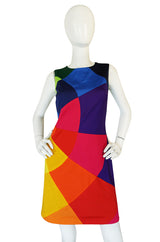 1980s Moschino Cheap & Chic Rainbow Colored Dress & Jacket