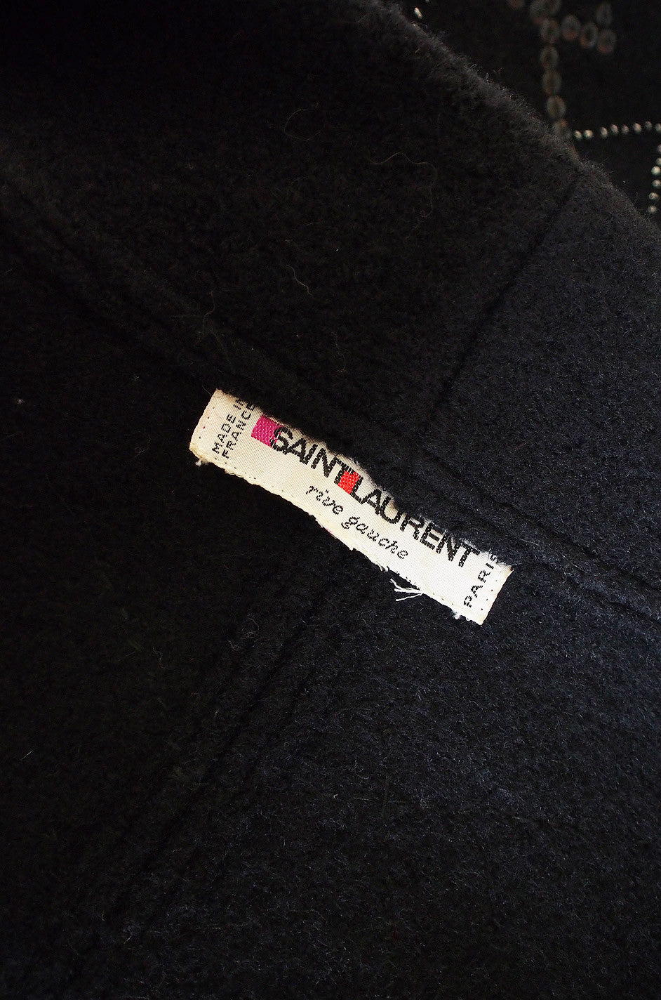 1970s Sequin Wool Yves Saint Laurent Jacket | shrimptoncouture.com