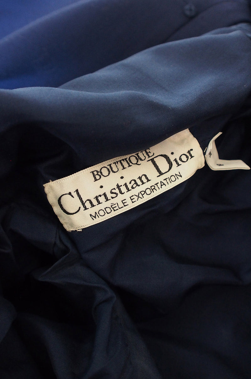 1960s Christian Dior Blue Front Button Dress – Shrimpton Couture