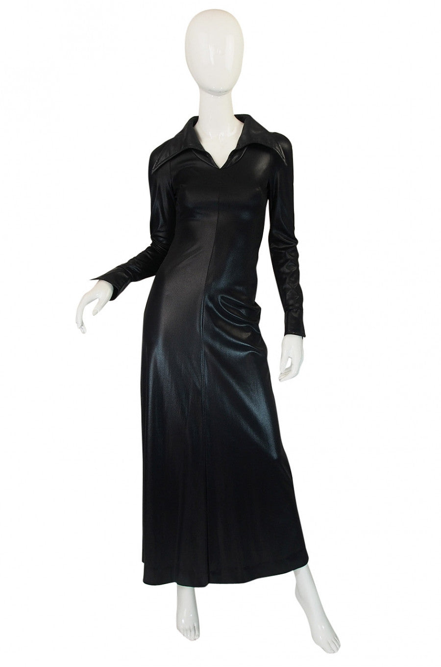 1970s Rare Lee Bender Wet Look Maxi Dress – Shrimpton Couture