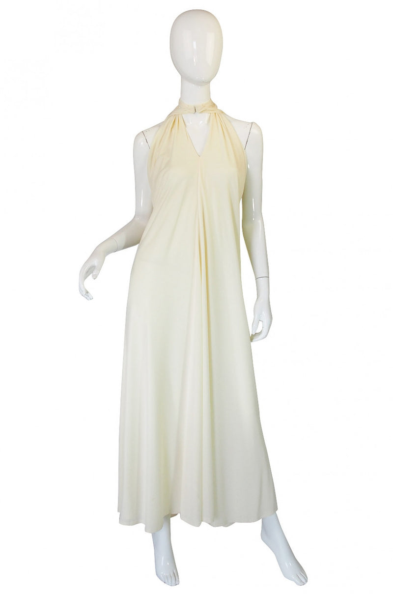 1970s Frank Usher Cream Jersey Dress – Shrimpton Couture