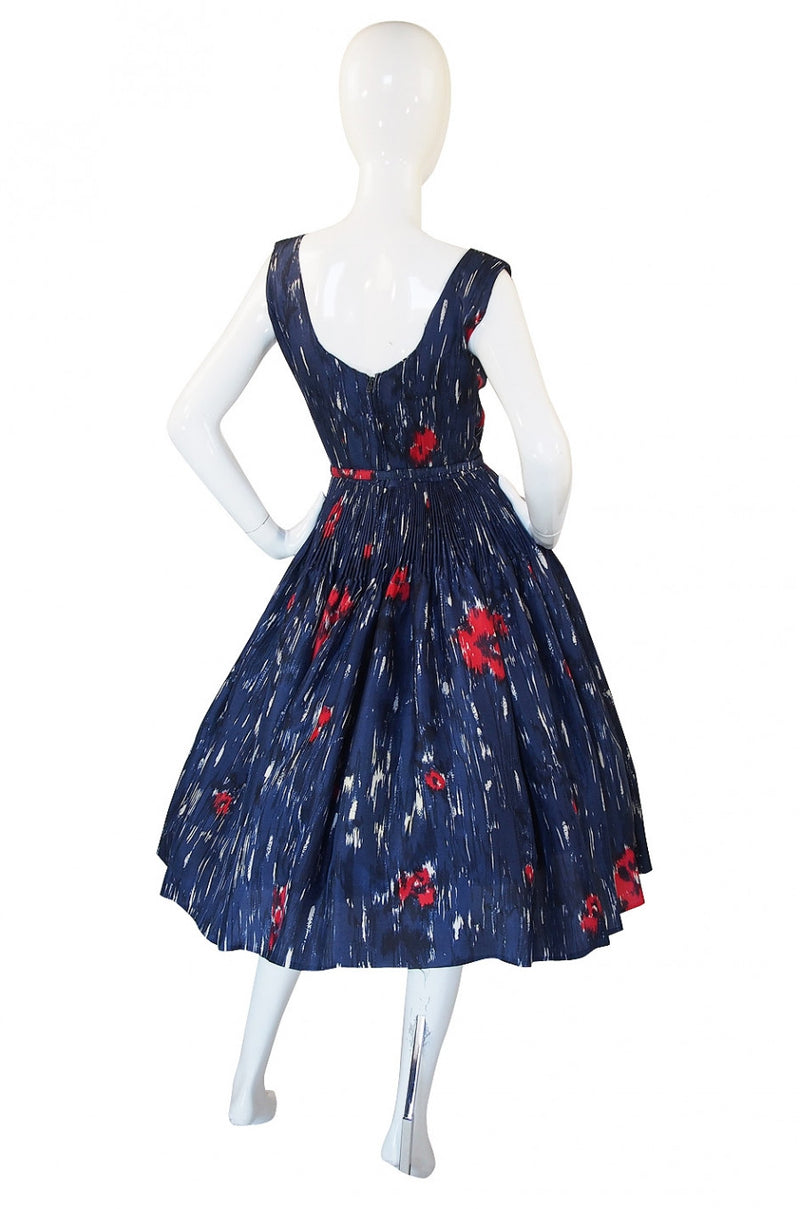 1950s Madeleine Fauth Silk Print Dress – Shrimpton Couture