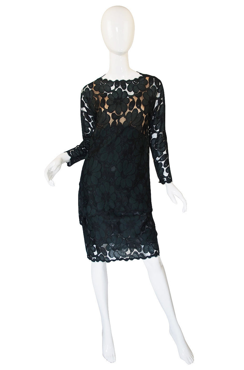 1980s Geoffrey Beene Deep Green Lace Set – Shrimpton Couture
