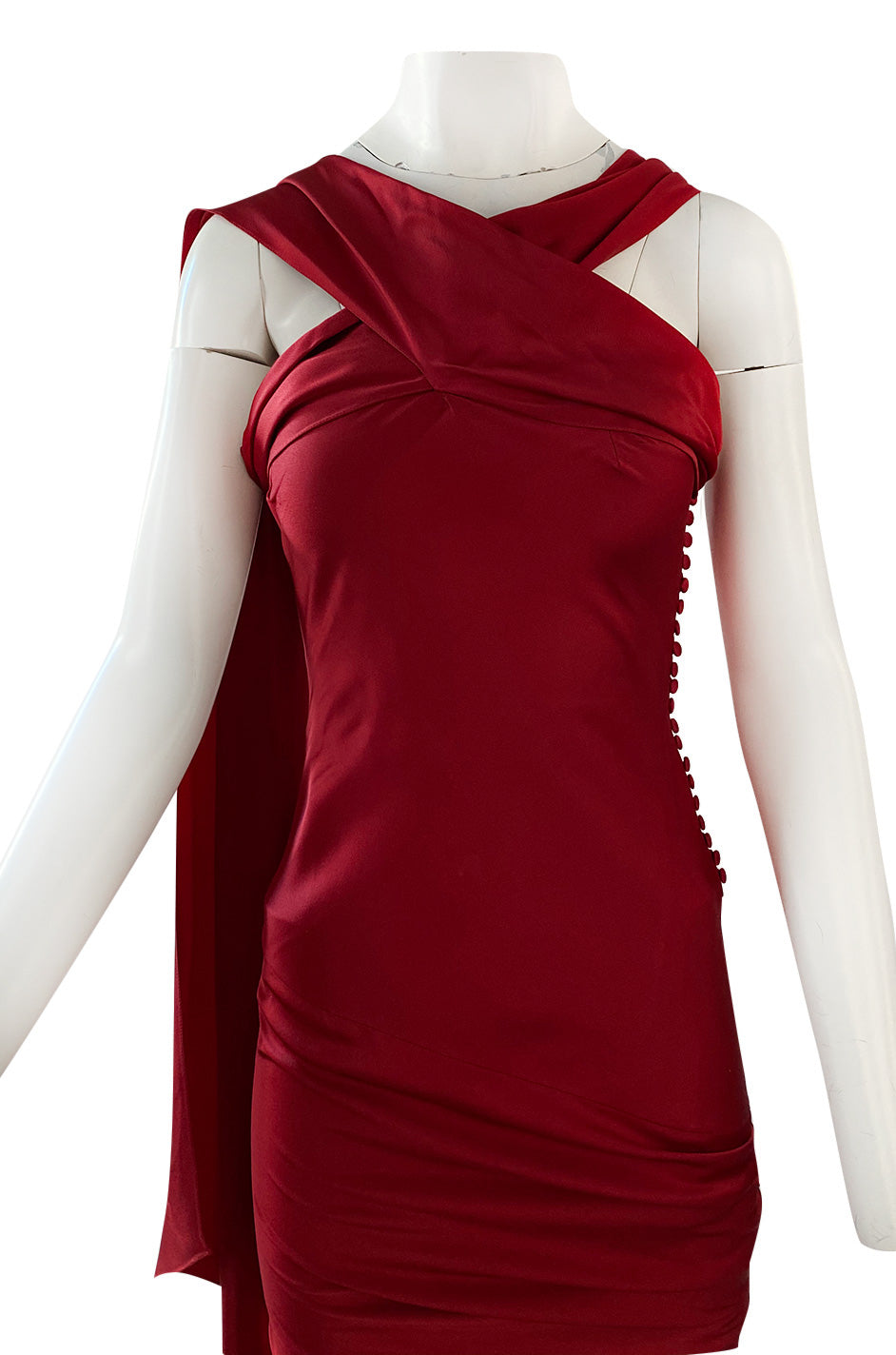 Early 2000s Dior Christian Dior by John Galliano Deep Red Satin Finish ...