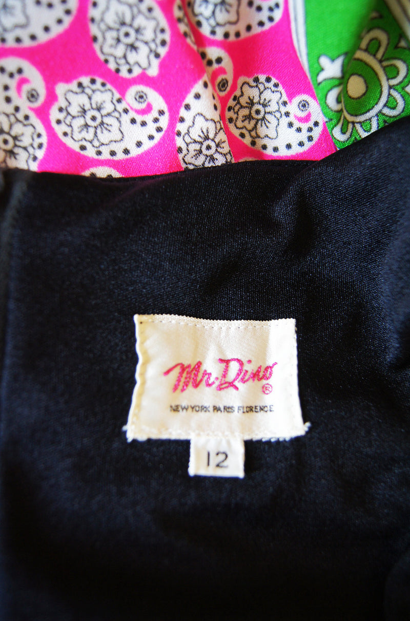 1960s Print Jersey Mr Dino Maxi Dress – Shrimpton Couture