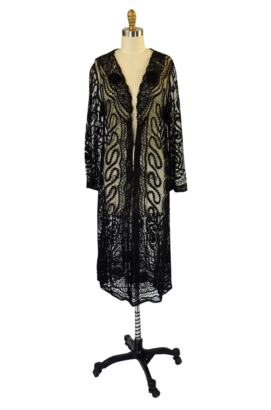 Edwardian Embroidered Black Net Coat – Shrimpton Couture