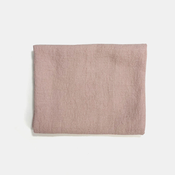 Linge Particulier French Linen + Cotton XL Waffle Bath Towel - Black - 40 x  62
