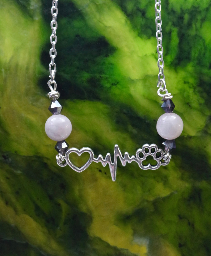 paw heartbeat necklace