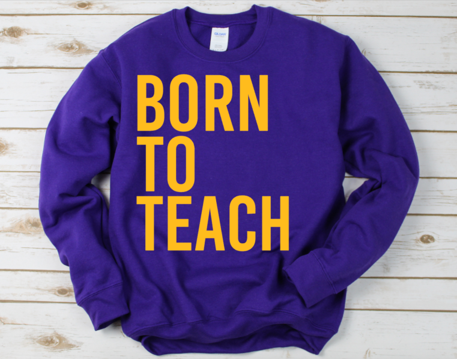 purple and gold sweatshirt