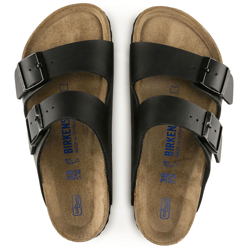 birkenstock arizona black soft footbed