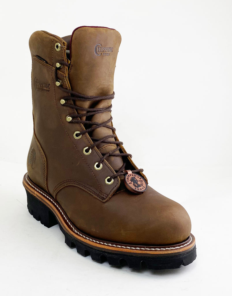 steel toe logger work boots