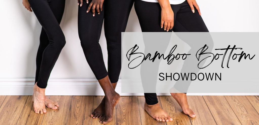 Featuring bamboo bottoms from Terrera. Title text on the right reads, "Bamboo Bottoms Showdown".
