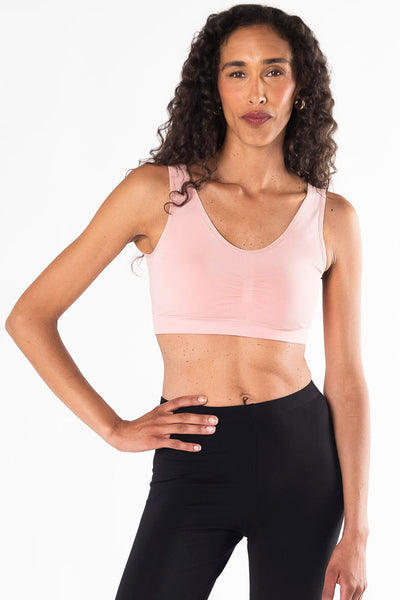 Full Coverage Crop Style Sports Bra - Terrarium Moss