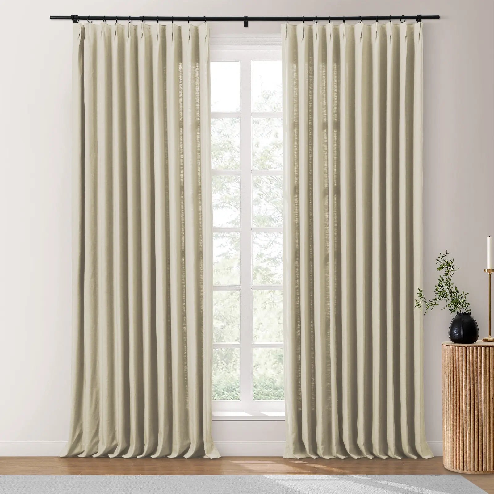 Isabella's Pleated Heavyweight Cotton Drapery