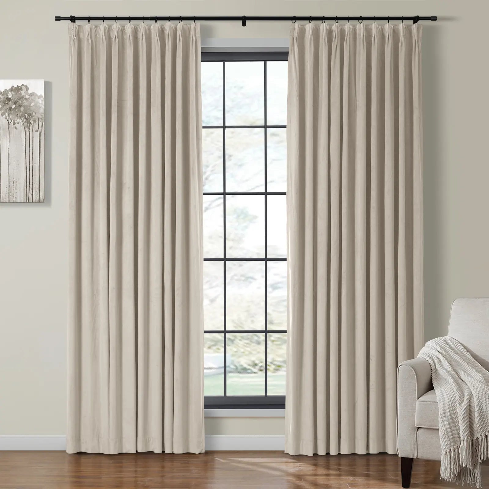 Velvet Pleated Birkin Curtain