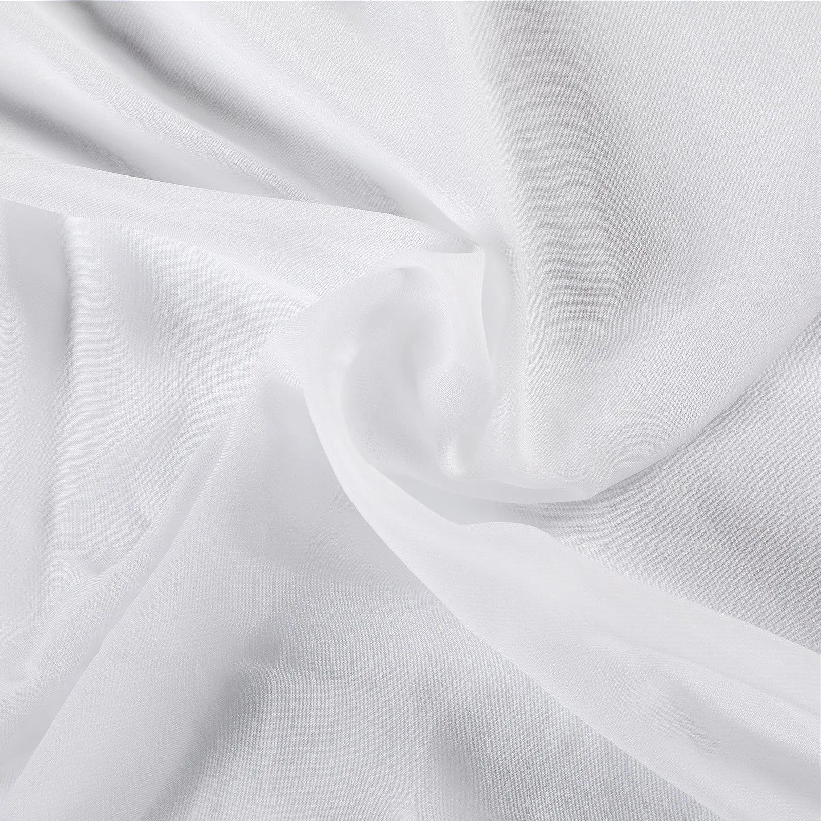 Pleated Solid Voile Sheer Curtain in Scandina Style