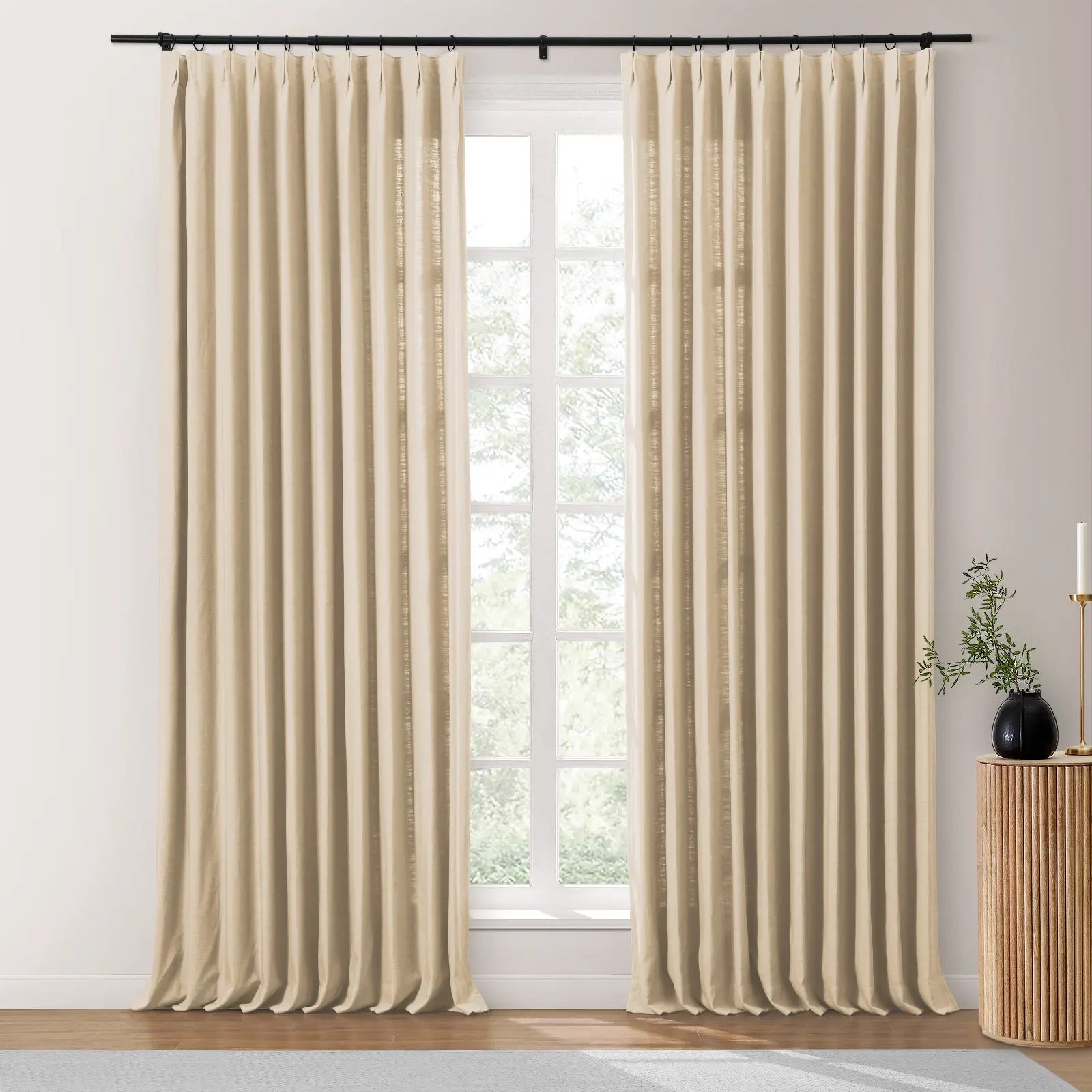 Isabella's Pleated Heavyweight Cotton Drapery