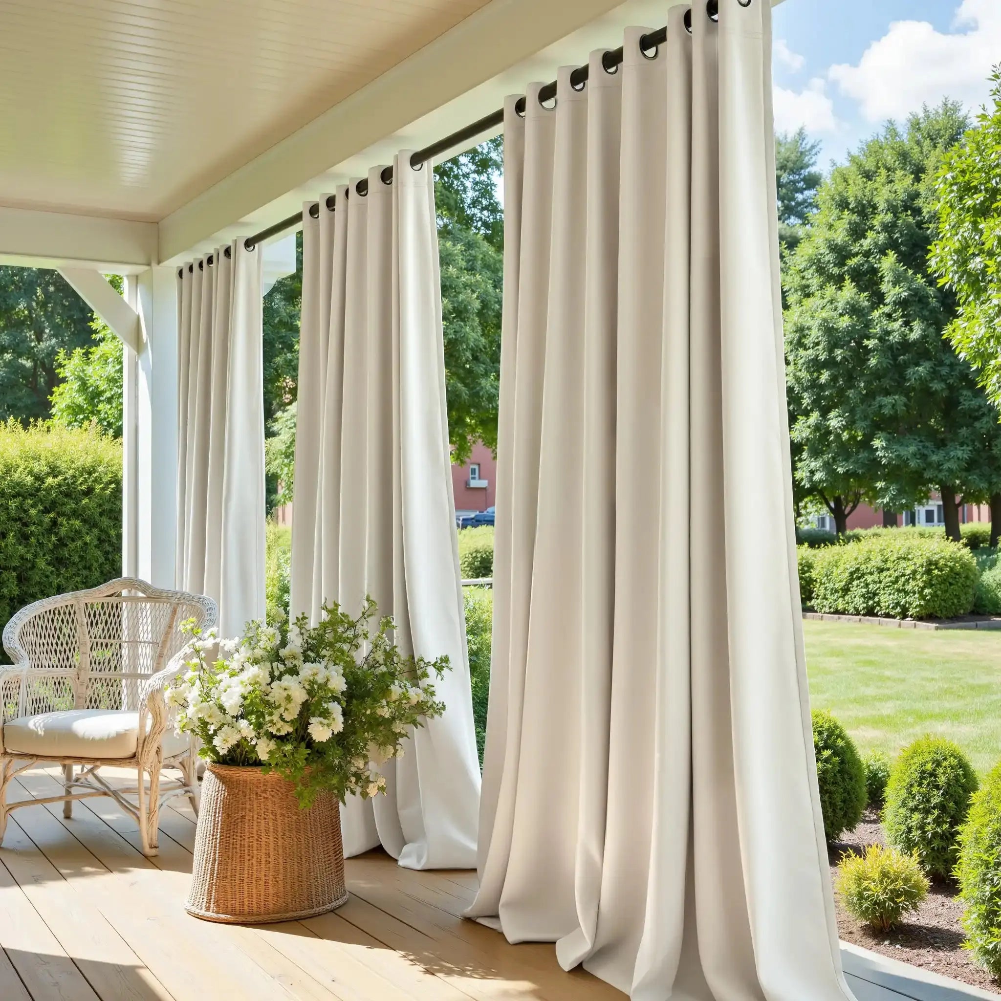 Durable Outdoor Curtain Crafted from Solid Acrylic