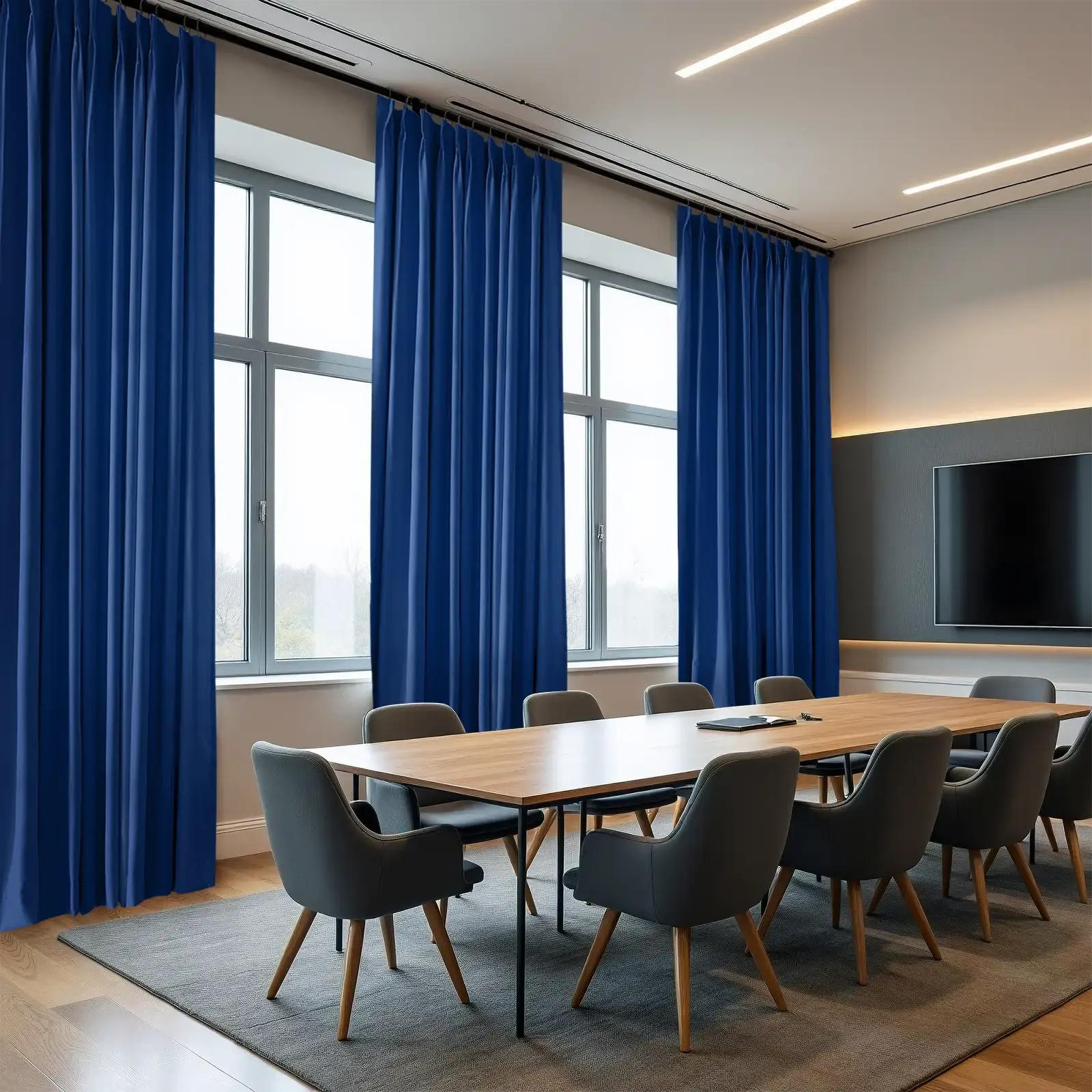 Pleated REGAL Curtain with Fireproof and Flame Retardant Properties