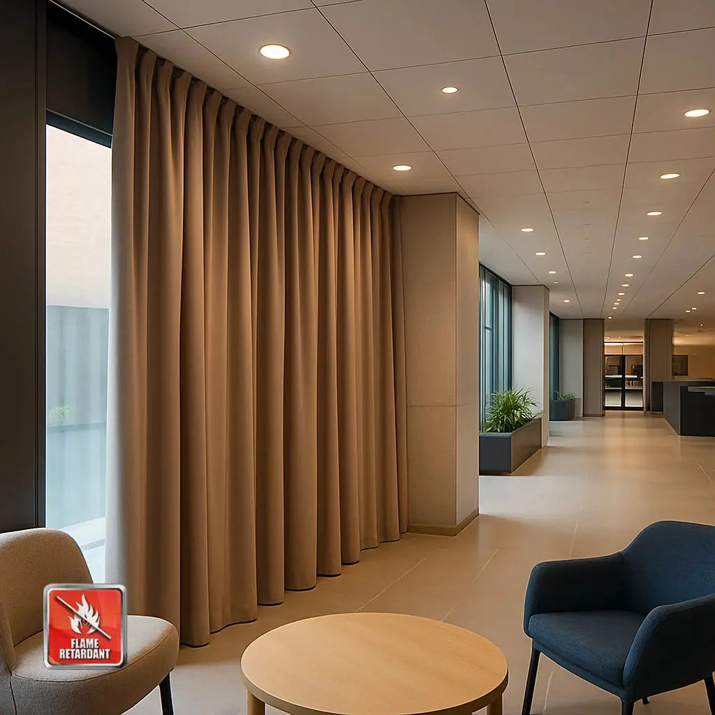 Pleated REGAL Curtain with Fireproof and Flame Retardant Properties