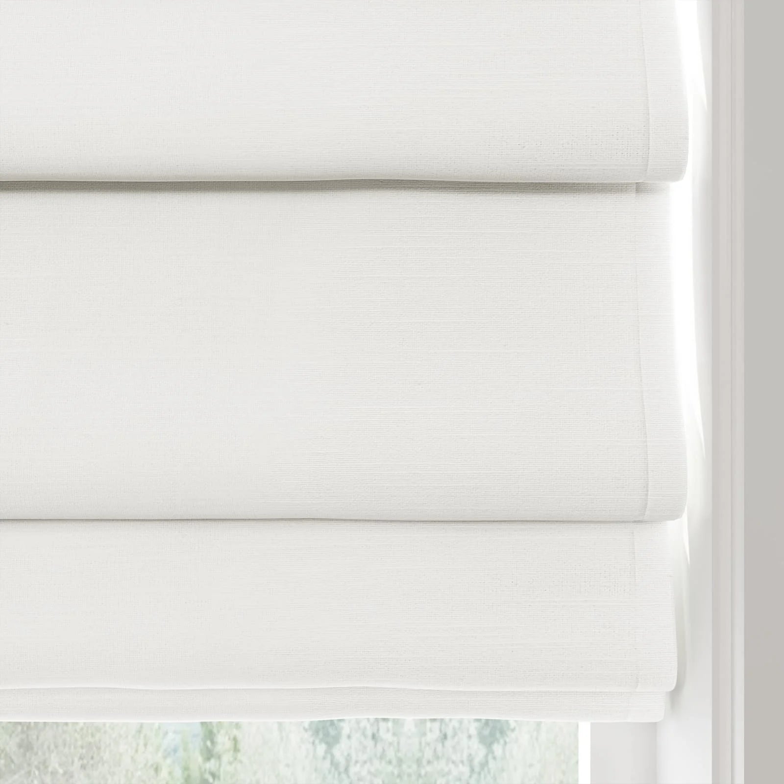 Thumbnail of Jawara Linen Cotton Deco Fold Roman Shade Cordless