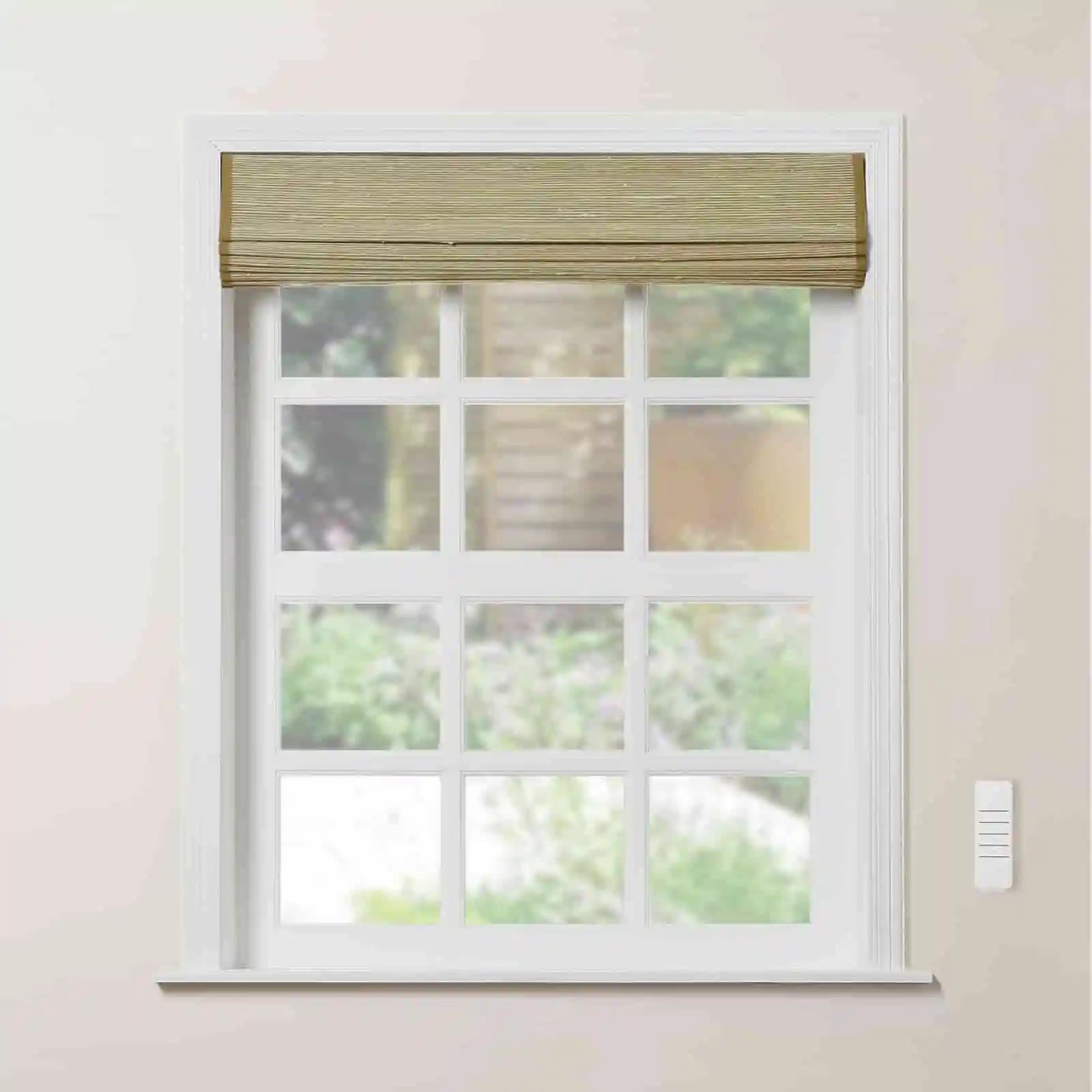 Series P Motorized Bamboo Woven Window Shades by Rae