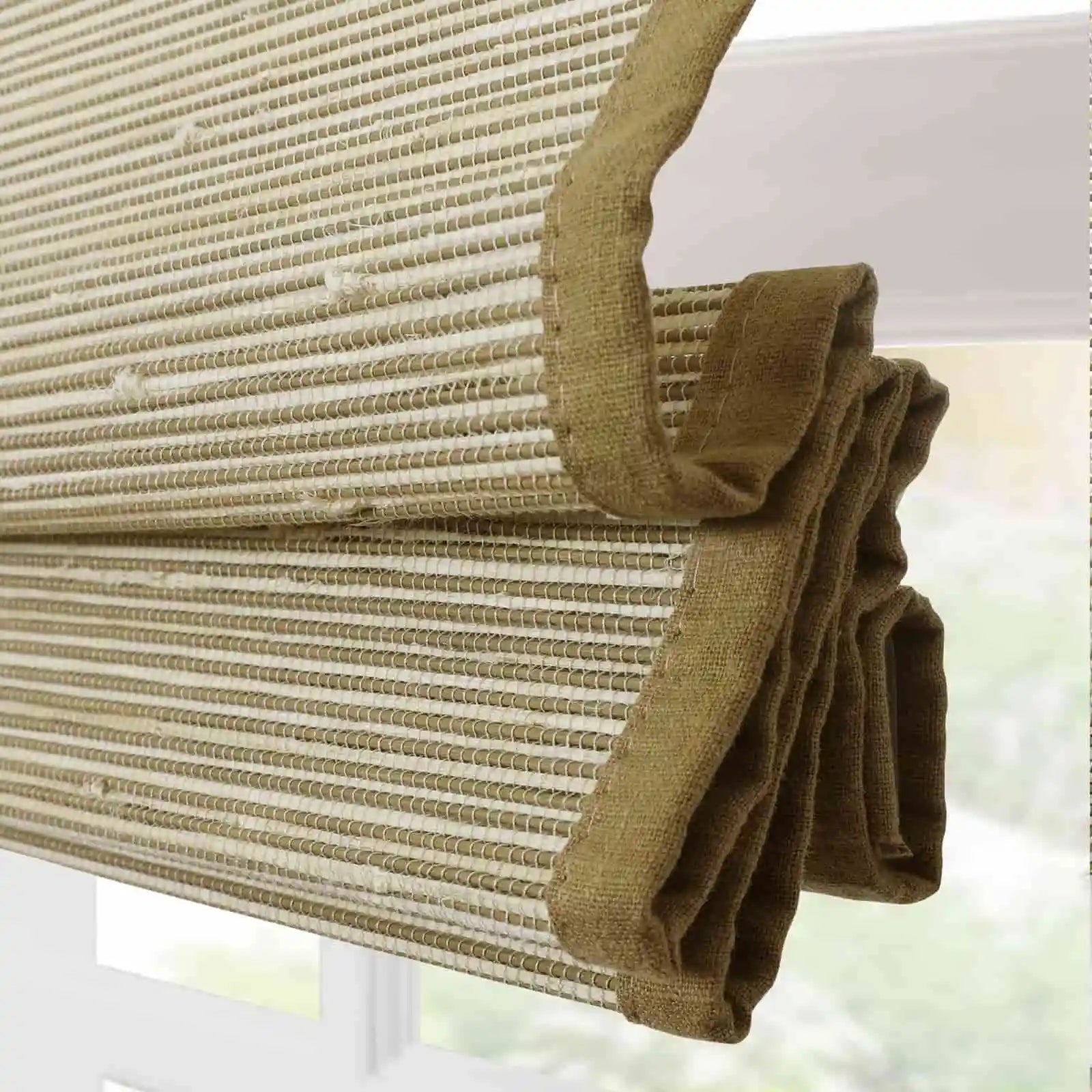 Series P Motorized Bamboo Woven Window Shades by Rae