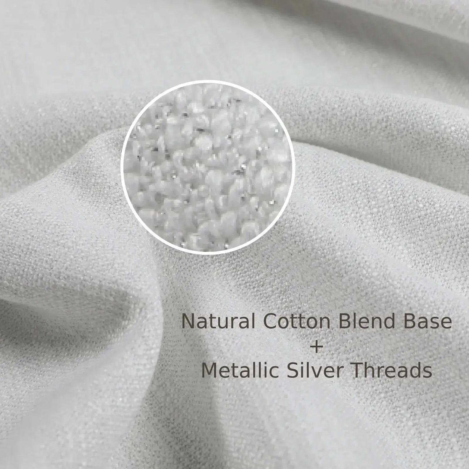 Pleated Sarai Curtain in a Textured Metallic Cotton Blend