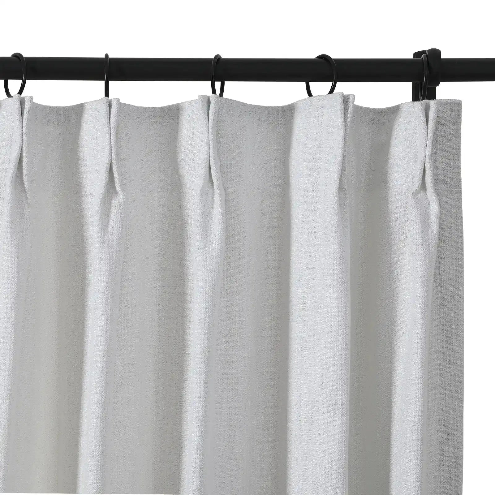 Pleated Sarai Curtain in a Textured Metallic Cotton Blend