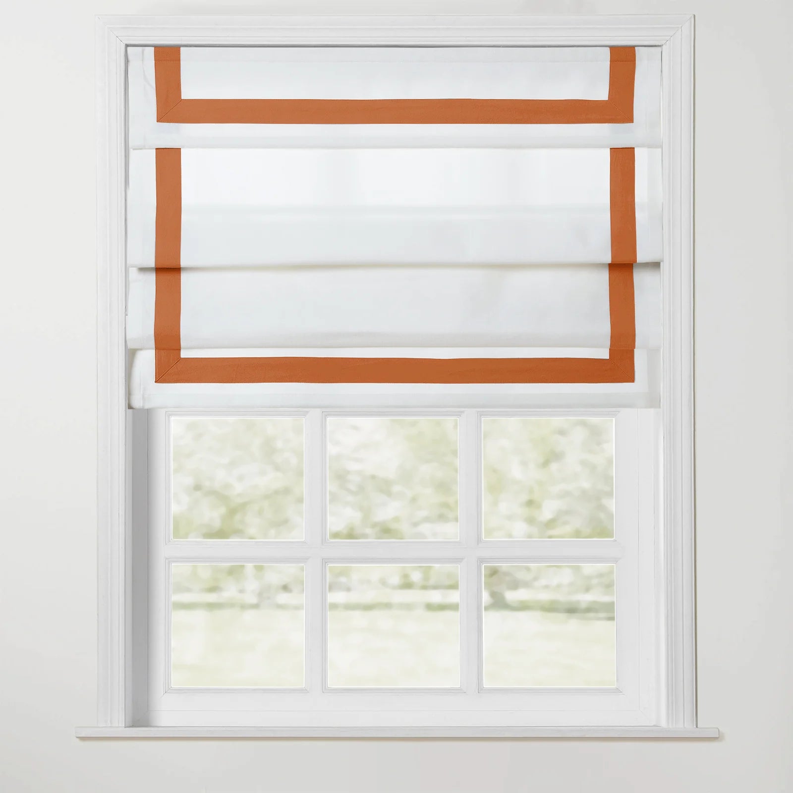 Tyrone Bordered Cordless Roman Shade