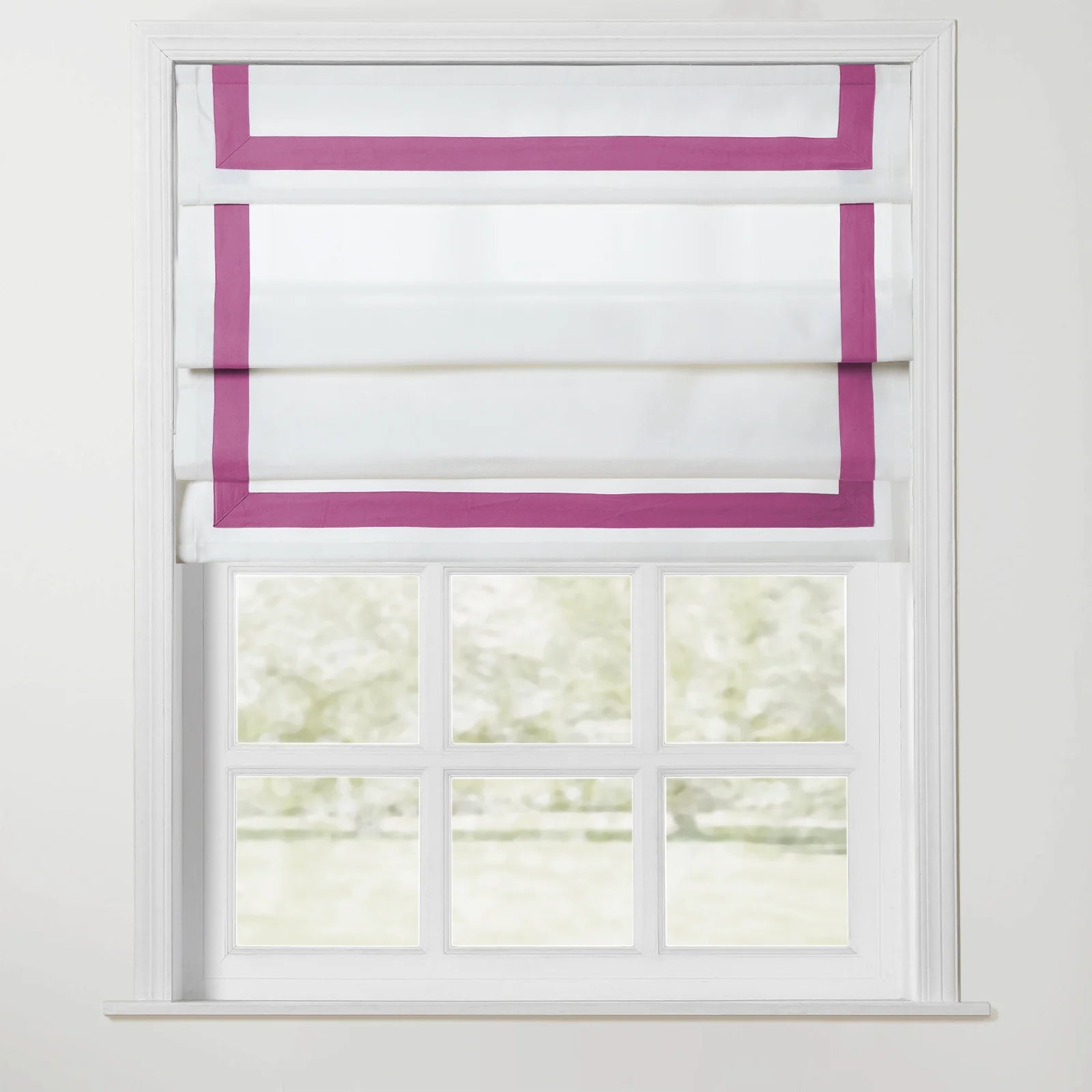 Tyrone Bordered Cordless Roman Shade