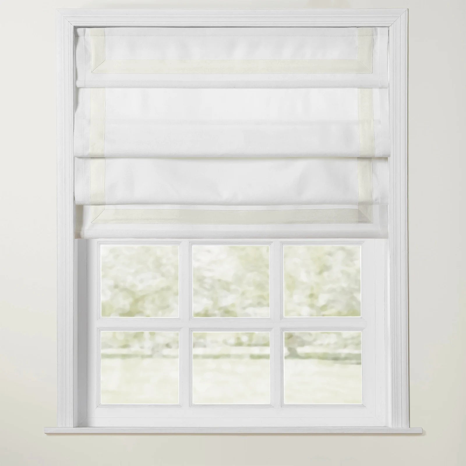 Tyrone Bordered Cordless Roman Shade