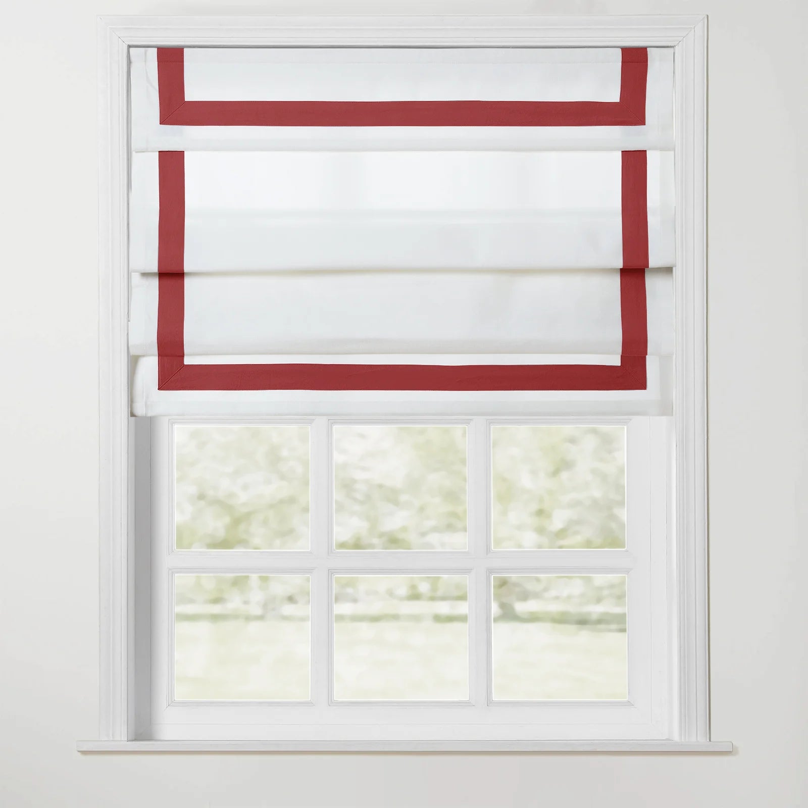 Tyrone Bordered Cordless Roman Shade