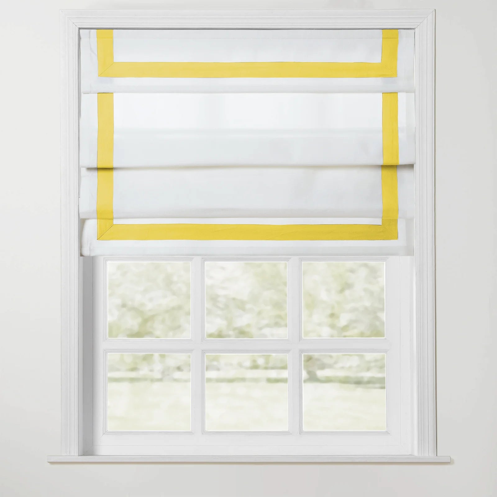 Tyrone Bordered Cordless Roman Shade