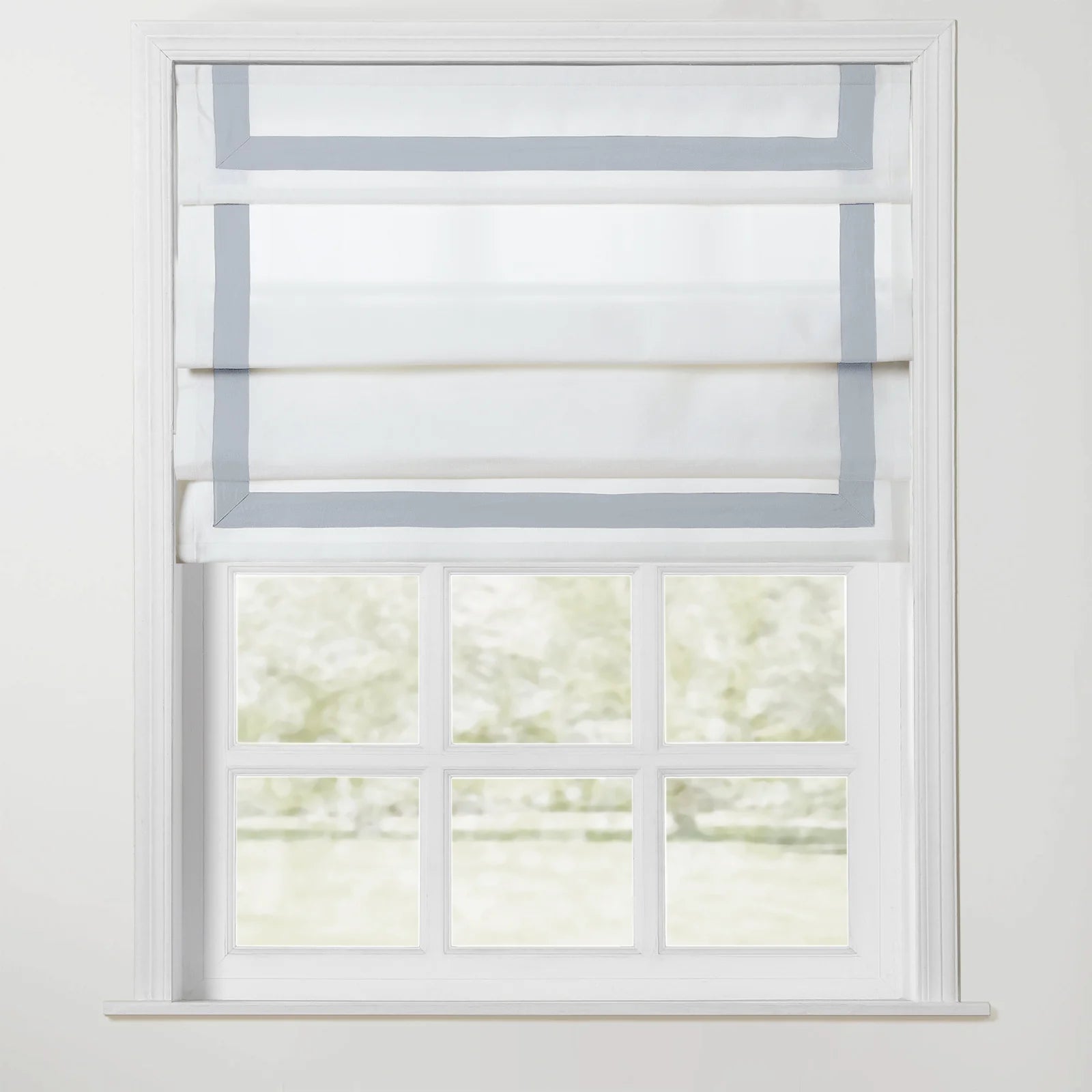 Tyrone Bordered Cordless Roman Shade