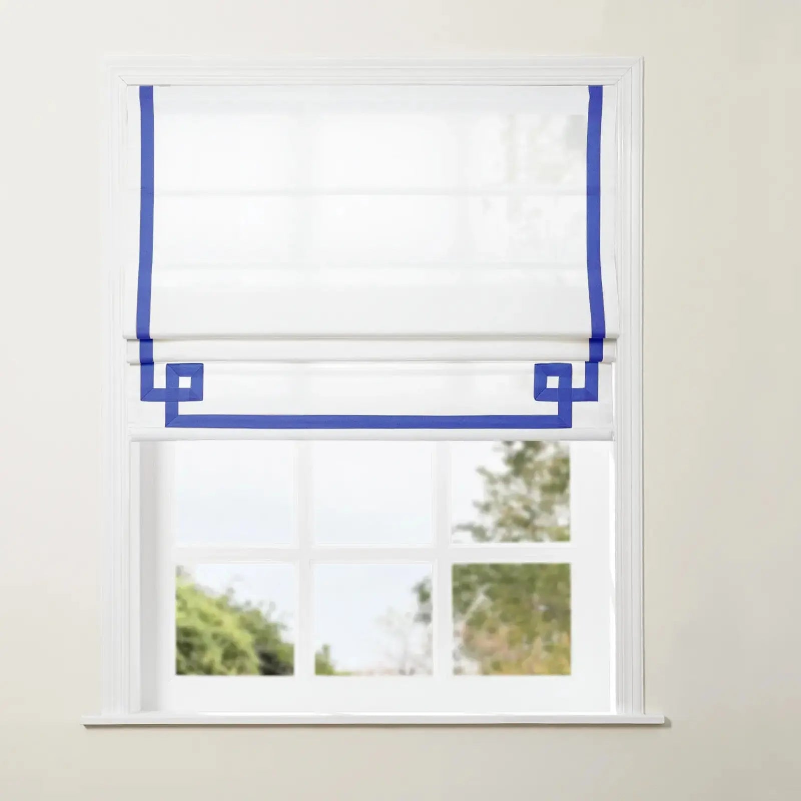 Tyrone Bordered Cordless Roman Shade