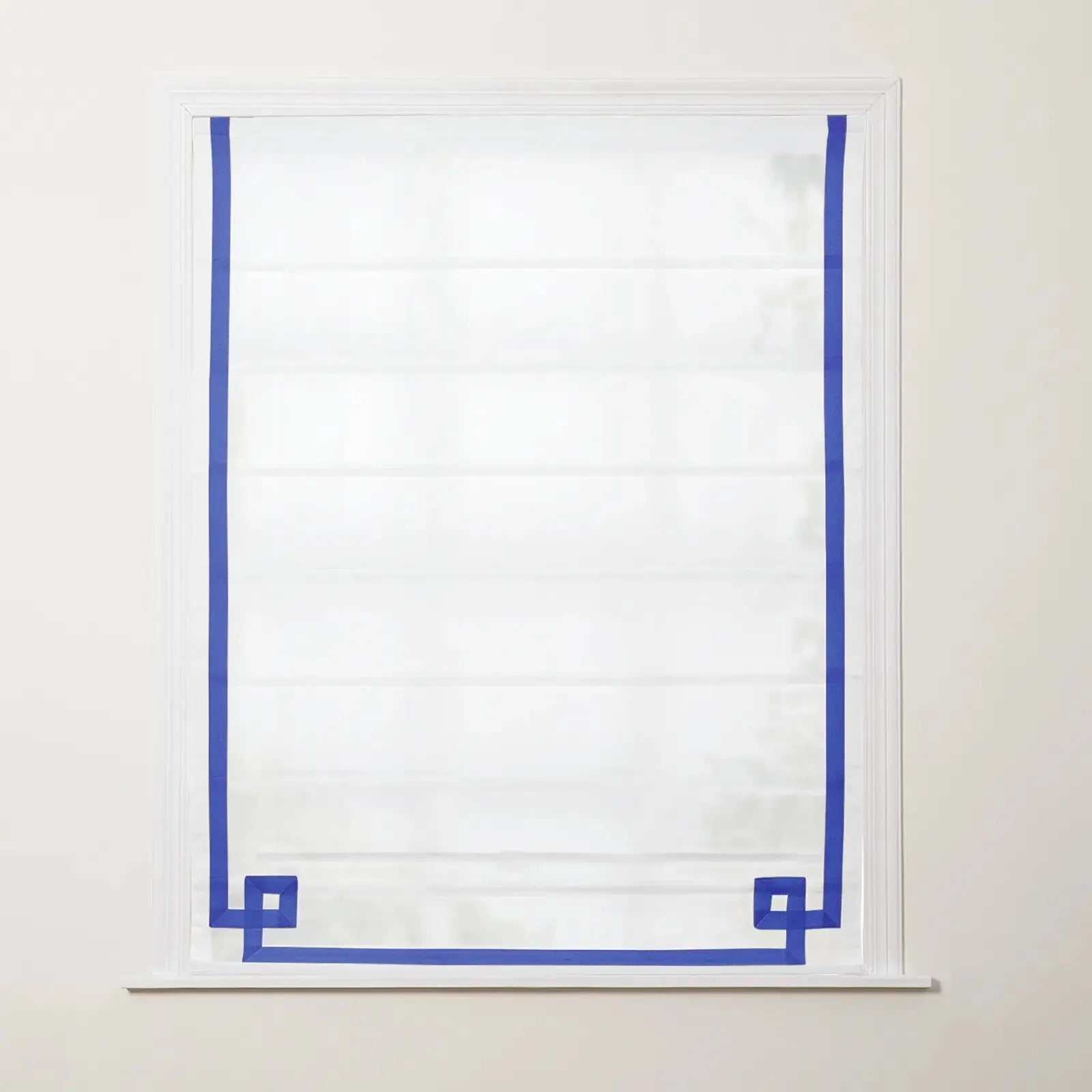 Tyrone Bordered Cordless Roman Shade