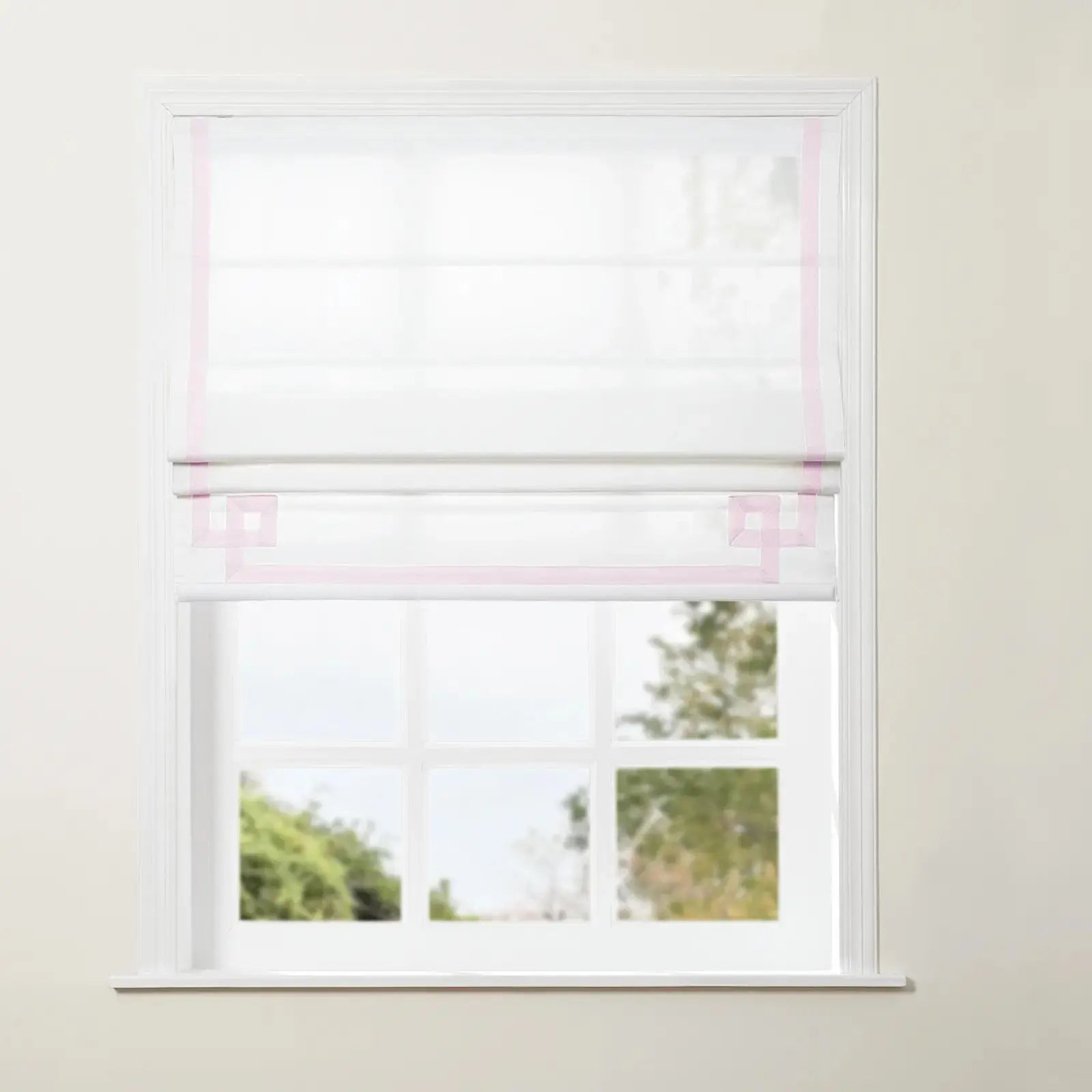 Tyrone Bordered Cordless Roman Shade